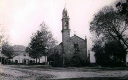 Igrexa e adro parroquial de Forcarei (Anos 40)